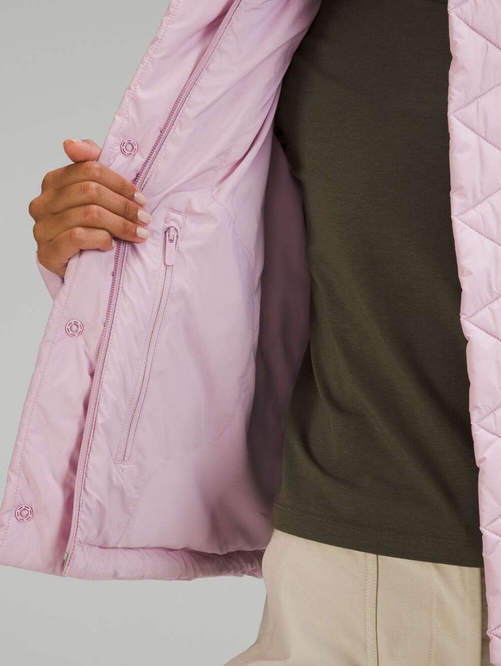 lululemon wunder puff cropped jacket Pink Peony goose down - Picture 4 of 4